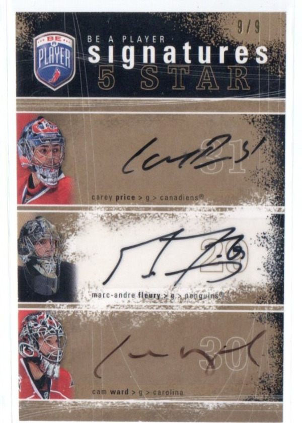 Carey Price, Marc-Andre Fleury, Cam Ward, Chris Mason, Cristobal Huet