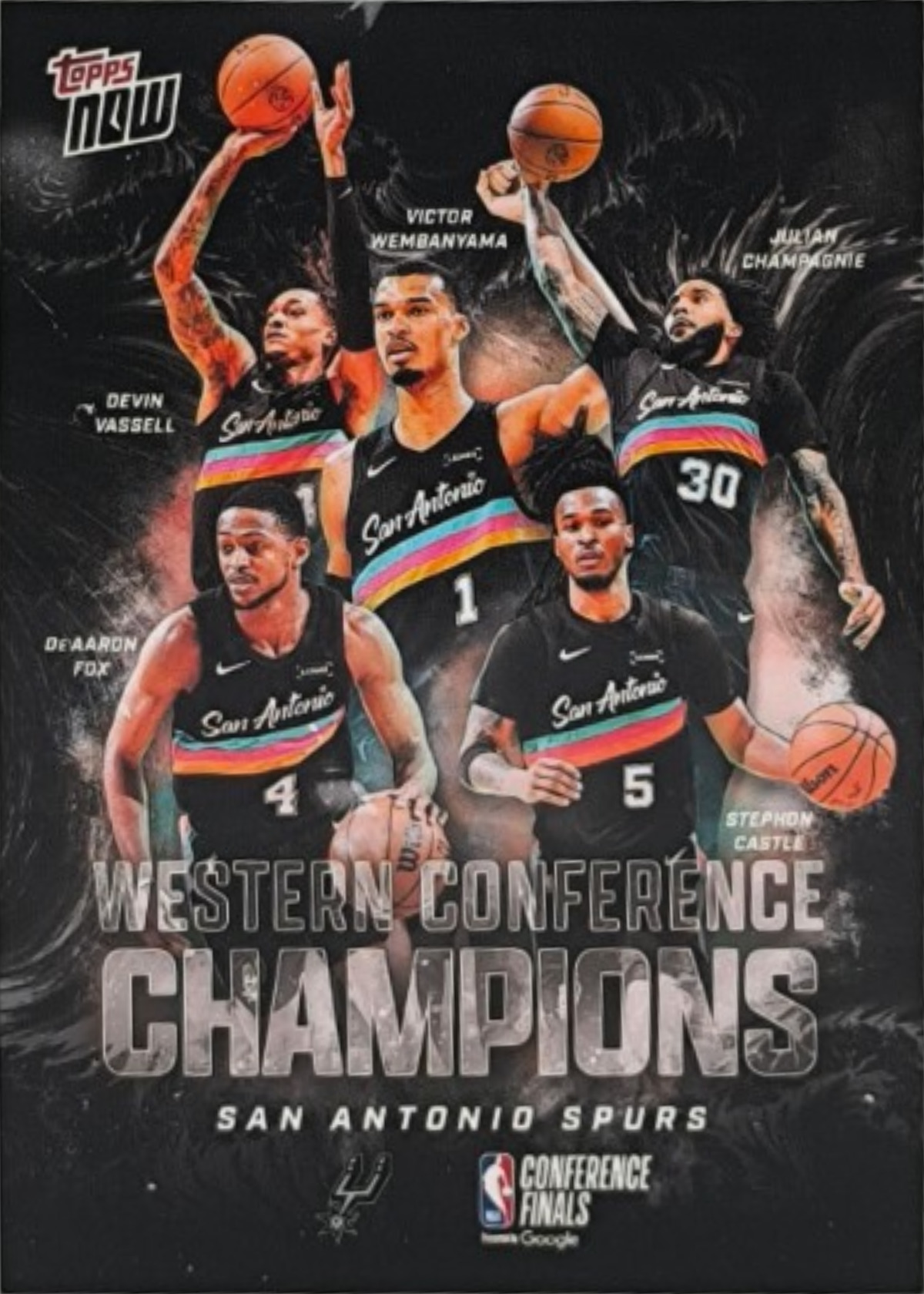 Victor Wembanyama / Devin Vassell / De'Aaron Fox / Julian Champagnie / Stephon Castle
